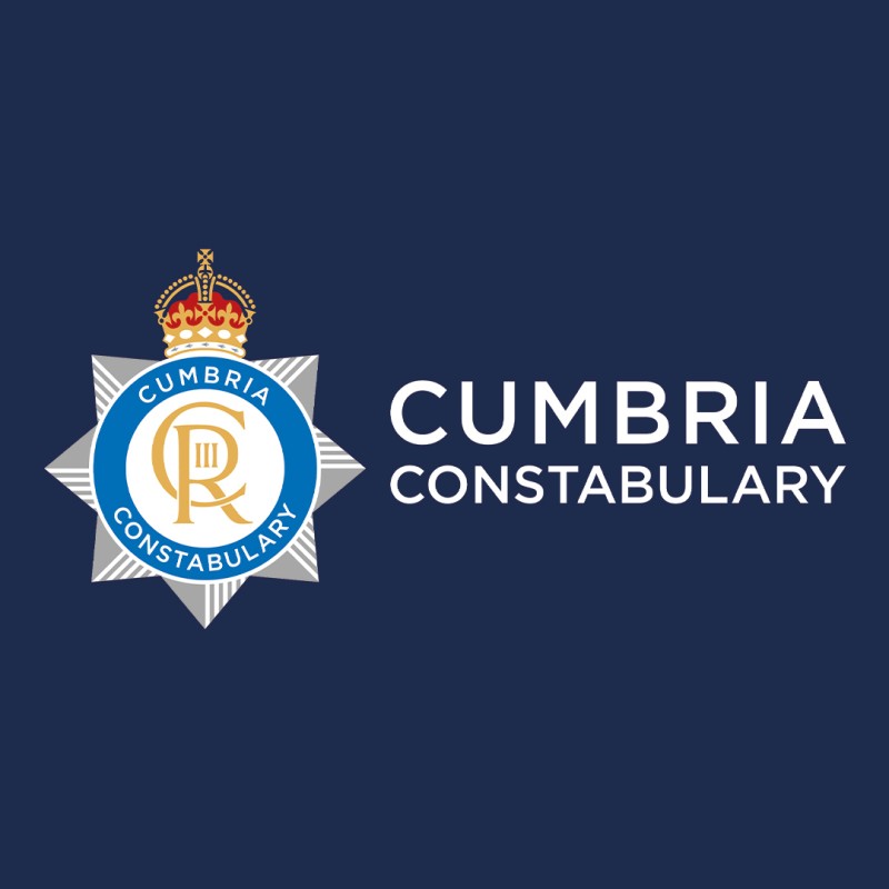 Cumbria Constabulary Police Crest with King Charles III's Cypher