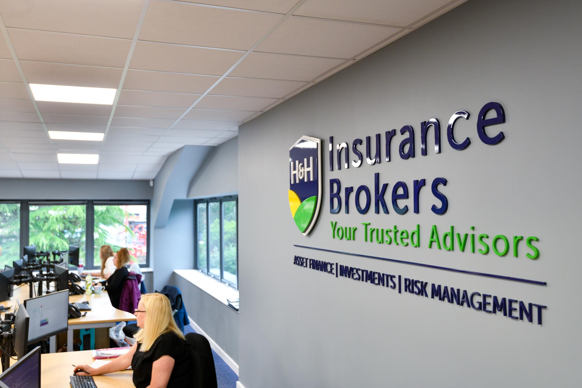 H&H Insurance Brokers Carlisle Office Interior Signs